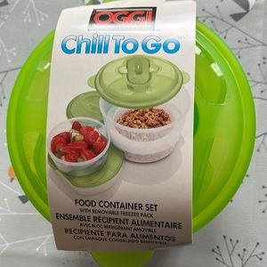 OGGI-Chill to go Food container set w/removable freezer pack.NWOT never used $15